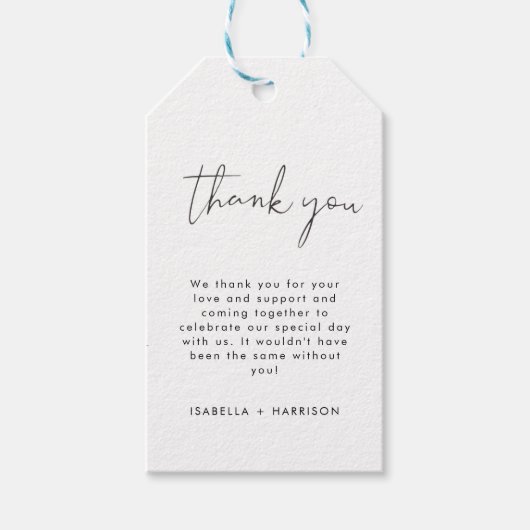 Stijlvolle retro zwart-witte bruidsdouche  cadeaulabel (Voorkant)