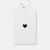 Stijlvolle retro zwart-witte bruidsdouche cadeaulabel (Achterkant)