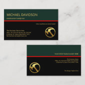 Stijlvolle Retrolaag rode lijn constructiehandyman Visitekaartje (Voorkant / Achterkant)