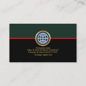 Stijlvolle Retrolaag rode lijn opstartserver Visitekaartje (Achterkant)