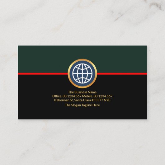 Stijlvolle Retrolaag rode lijn opstartserver Visitekaartje (Achterkant)