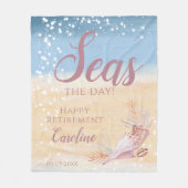 Stijlvolle rietband kustriem fleece deken (Voorkant)