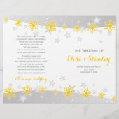 Stijlvolle rijen voor het trouwprogramma voor gele (Voorkant)