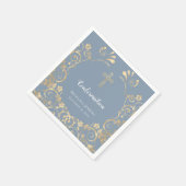 Stijlvolle robuuste blauwe en goudbevestiging servet (Hoek)