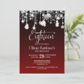 Stijlvolle rode 18e verjaardag kaart (Staand voorkant)