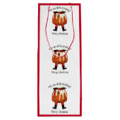 Stijlvolle rode, aangepaste Humor voor prettig ker Wijn Cadeautas (Achterkant)