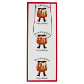 Stijlvolle rode, aangepaste Humor voor prettig ker Wijn Cadeautas (Voorkant)