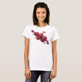 Stijlvolle Rode Abstract Apple Grafische T-shirt (Voorkant volledig)