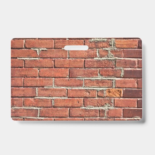 Stijlvolle rode bakstenen muur  badge (Voorzijde)