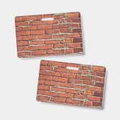 Stijlvolle rode bakstenen muur  badge (Voor- en achterkant)
