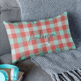 Stijlvolle rode & Blauwgroen lichte moderne vakant Kussen