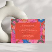 Stijlvolle rode bloemen We verhuisden New Home Mov Aankondiging