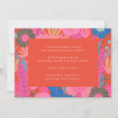 Stijlvolle rode bloemen We verhuisden New Home Mov Aankondiging (Voorkant)