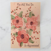 Stijlvolle rode bloemenkaart kaart (Binnen)