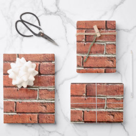 Stijlvolle rode brick textured Urban Wall Inpakpapier Vel