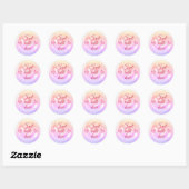 Stijlvolle rode Button-hardescriptcitaten Ronde Sticker (Vel)