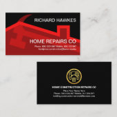 Stijlvolle Rode Daktop Hammer Handyman Visitekaartje (Voorkant / Achterkant)