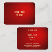 Stijlvolle rode damast gouden tekst professionele  visitekaartje (Voorkant / Achterkant)