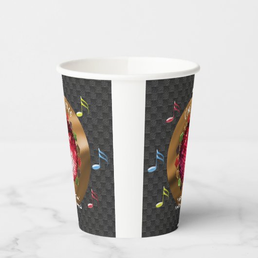 Stijlvolle rode discobal eindexamenfeest papieren bekers (Links)