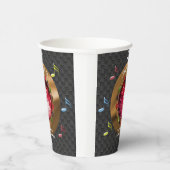 Stijlvolle rode discobal eindexamenfeest papieren bekers (Rechts)