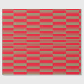 Stijlvolle rode en groene strepen cadeaupapier (Vlak)