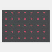 Stijlvolle rode en roze hartpatronen Love thema Inpakpapier Vel (Voorkant)