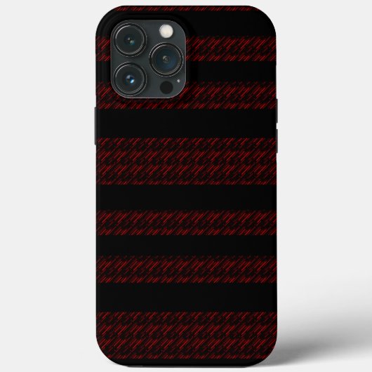 Stijlvolle rode en zwarte horizontale strepen, est Case-Mate iPhone case (Achterkant)
