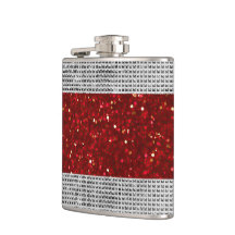 Stijlvolle rode glitters drank vinyl omwikkelde fl