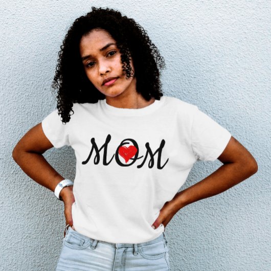 Stijlvolle rode hart Schets : Mama's Liefde T-shirt