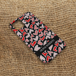 Stijlvolle rode harten Valentijnsdag gepersonalise Case-Mate iPhone 14 Hoesje