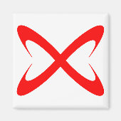 Stijlvolle rode letter X monogram Magneet (Voorkant)