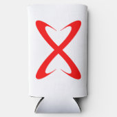 Stijlvolle rode letter X monogram Seltzer Blikjeskoeler (Voorkant)