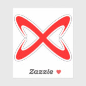 Stijlvolle rode letter X monogram Sticker (Vel)
