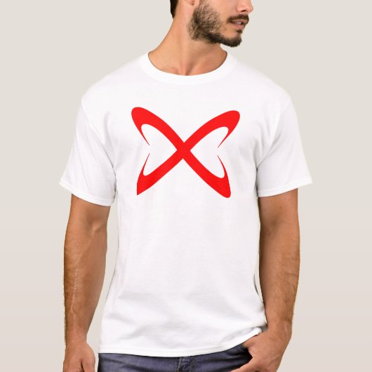 Stijlvolle rode letter X monogram T-shirt (Voorkant)