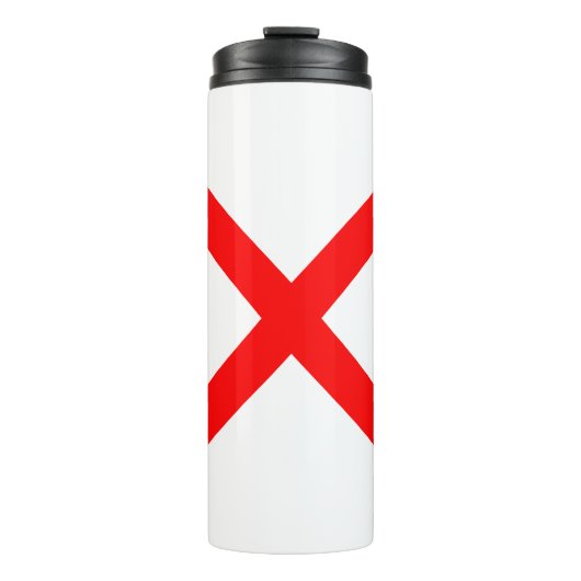 Stijlvolle rode letter X monogram Thermosbeker (Voorkant)