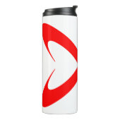 Stijlvolle rode letter X monogram Thermosbeker (Gedraaid links)