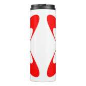 Stijlvolle rode letter X monogram Thermosbeker (Achterkant)