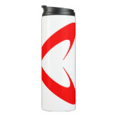 Stijlvolle rode letter X monogram Thermosbeker (Geroteerd rechts)