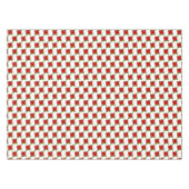 Stijlvolle Rode Poinsettia-bloemen op wit Tafelkleed (Voorkant (Horizontaal))