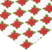 Stijlvolle Rode Poinsettia-bloemen op wit Tafelkleed (Gekanteld)