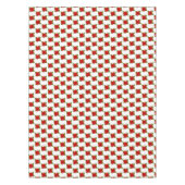 Stijlvolle Rode Poinsettia-bloemen op wit Tafelkleed (Voorkant)