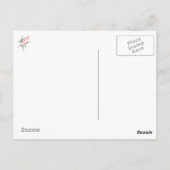 Stijlvolle Rode Roos en Liefde Briefkaart (Achterkant)