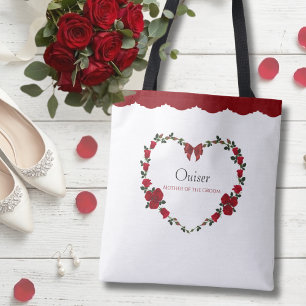 Stijlvolle rode rozen geschenk voor moeder van de  tote bag