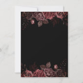 Stijlvolle rode rozen gotische Quinceañera Kaart (Achterkant)