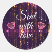 Stijlvolle rode Waterverf-hardescriptcitroenen Ronde Sticker (Voorkant)