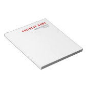 Stijlvolle Rode Witte Moderne Minimalistische Unie Notitieblok (Schuin)