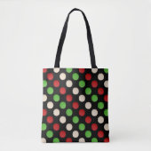 Stijlvolle rode witte Stippen Tote Bag (Voorkant)