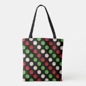 Stijlvolle rode witte Stippen Tote Bag (Achterkant)