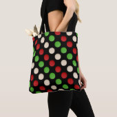 Stijlvolle rode witte Stippen Tote Bag (Dichtbij)