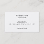 Stijlvolle rode zoenende lippen zwart en wit gestr visitekaartje (Achterkant)